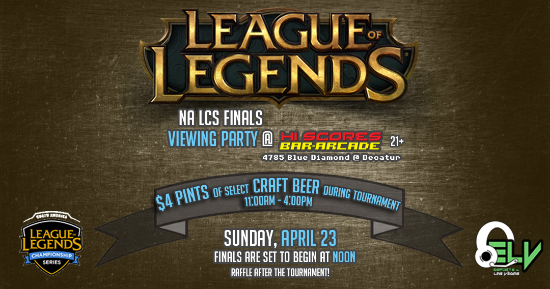 League Of Legends Na Lcs Finals Viewing Party With Craft